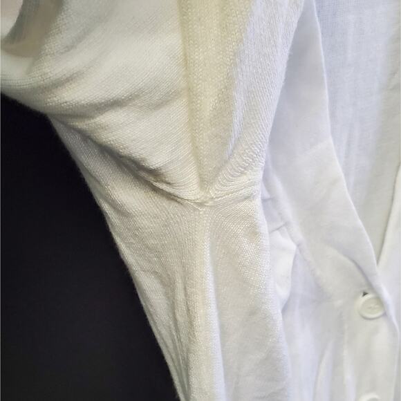 Tabitha by Anthropologie White Cotton Casual Short Sleeve Cardigan Size Small - Picture 6 of 8